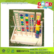 OEM&ODM kids beads counting toys educational wooden counting toys colorful beads counting wooden toys